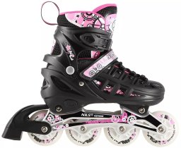 Rolki Nils Extreme NH10905 z wymienną płozą regulowane różowe r. 35-38