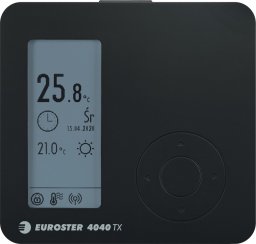 Euroster bezprzewodowy regulator E4040 TXRXG, czarny E4040TXRXGB