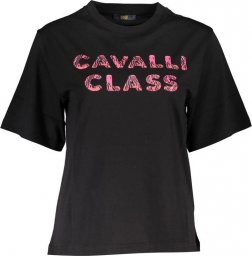  Cavalli Class CAVALLI CLASS T-SHIRT Z KRÓTKIM RĘKAWEM DAMSKI CZARNY XL