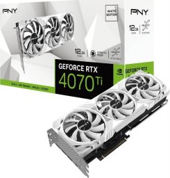 Karta graficzna PNY GeForce RTX 4070 Ti Verto White 12GB GDDR6X (VCG4070T12TFWXPB1)
