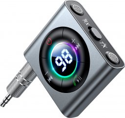 Transmiter FM Joyroom Transmiter FM / Odbiornik Bluetooth 5.3 AUX Joyroom JR-CB2 (szary)