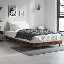  vidaXL vidaXL Rama łóżka, przydymiony dąb, 100x200cm, materiał drewnopochodny