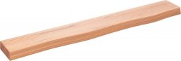  vidaXL vidaXL Półka, jasnobrązowa, 80x10x4 cm, lakierowane lite drewno dębowe