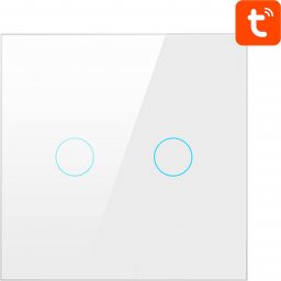 Avatto Dotykowy Włącznik Światła ZigBee ZTS02-EU-W2 Podwójny TUYA (biały)