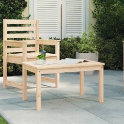 vidaXL vidaXL Stolik ogrodowy, 82,5x50,5x45 cm, lite drewno sosnowe