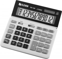 Kalkulator Eleven Eleven Kalkulator SDC368, biało-czarny, biurkowy, 12 miejsc, podwójne zasilanie