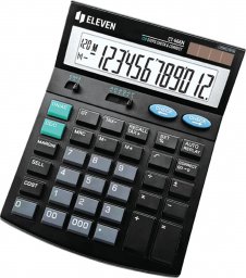 Kalkulator Eleven Eleven Kalkulator CT666N, czarna, biurkowy z obliczaniem VAT, 12 miejsc, automatyczne wyłączanie