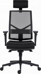 Krzesło biurowe Powerton Powerton Ergonomiczny fotel biurowy Marie, Czarny