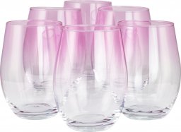 Trend Glass Szklanki do wody i napojów Phoebe ombre różowe 624 ml