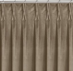 Homede Homede Zasłona VILA velvetowa na flexach 265x225 beżowa wzór 1