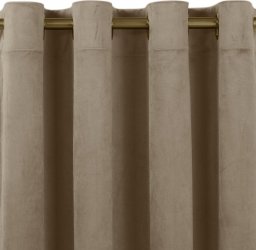 Homede Homede Zasłona VILA velvetowa na złotych przelotkach 400x270 beżowa