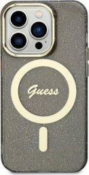  Guess Etui Guess GUHMN61HCMCGK Apple iPhone 11/XR czarny/black hardcase Glitter Gold MagSafe