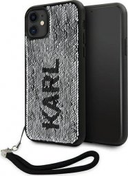  Karl Lagerfeld Etui Karl Lagerfeld KLHCN61PSQRKS Apple iPhone 11/XR srebrny/silver hardcase Sequins Cord