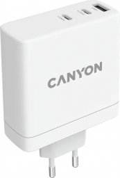 Ładowarka Canyon CANYON H-140-01, Wall charger with 1USB-A, 2 USB-C. Input:100-240V~50/60Hz, 2.0A Max. USB-A Output: 5V /9V /12V/20V /28V Max Output Current:5.0A max