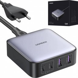 Ładowarka Ugreen Ładowarka sieciowa UGREEN CD327 Nexode, 2x USB-C, 2x USB-A, GaN, 65W (szary)