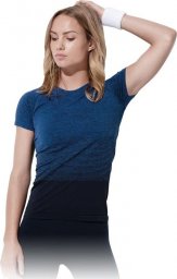  Stedman ST8910 - Szybkoschnący T-shirt damski, wielobarwny wzór gradientu, dekoracyjne, płaskie szwy - blue transition L