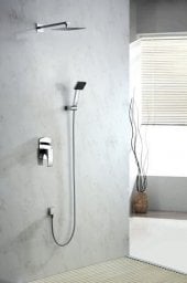 Bateria prysznicowa Blue Water Zestaw prysznicowy podtynkowy z deszczownicą i prysznicem LIWIA LIW-ZKP.150C