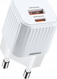 Ładowarka Remax Ładowarka sieciowa Remax, RP-U2, USB, USB-C, 20W (biała)
