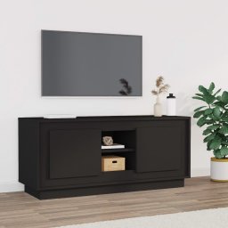  vidaXL vidaXL Szafka pod TV, czarna, 102x35x45 cm, materiał drewnopochodny