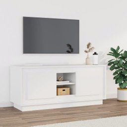  vidaXL vidaXL Szafka pod TV, biała, 102x35x45 cm, materiał drewnopochodny