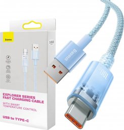 Kabel USB Baseus USB-A - USB-C 2 m Niebieski (CATS010503)