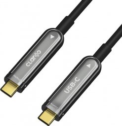 Kabel USB Claroc USB-C - USB-C 10 m Czarno-srebrny (CLAROC-USBC-10M)