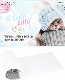  Starpak Blok techniczny rysunkowy A4 Starpak Cute Kitty