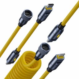 Kabel USB AOHI USB-C - Lightning 2.4 m Żółty (AOC-L011)