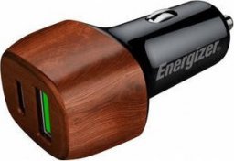 Ładowarka Energizer Energizer Ultimate - Ładowarka samochodowa USB-C & USB-A 38W PD + QC3.0 (Walnut)