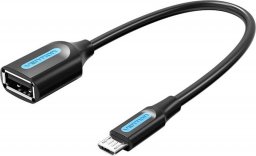 Adapter USB Vention Adapter OTG Micro-USB 2.0 męski do USB-A żeński Vention CCUBB 0.15m (czarny)
