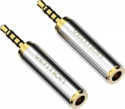 Adapter AV Vention Adapter audio 3.5mm mini jack (żeński) do 3.5mm (męski) Vention, VAB-S02 (złoty)