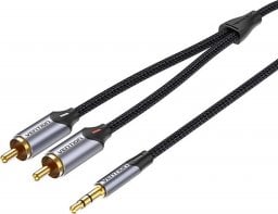 Kabel Vention Jack 3.5mm - RCA (Cinch) x2 3m szary (BCNBI)