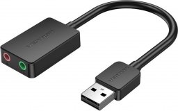 Karta dźwiękowa Vention Zewnętrzna karta dźwiękowa USB 2.0 Vention CDYB0 2-portowa 0.15m