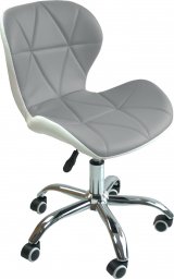 Krzesło biurowe Chiccot FOTEL BIUROWY OBROTOWY SKÓRZANY Model: PS29 Kolor: Szaro-Biały