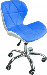 Krzesło biurowe Chiccot FOTEL BIUROWY OBROTOWY SKÓRZANY Model: PS29 Kolor: Niebiesko-Biały