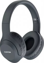 Słuchawki Canyon CANYON BTHS-3, Canyon Bluetooth headset,with microphone, BT V5.1 JL6956, battery 300mAh, Type-C charging plug, PU material, size:168*190*78mm, charging cable 30cm and audio cable 100cm, Dark grey