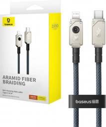 Kabel USB Baseus USB-C - Lightning 1 m Granatowy (P10355803221-00)