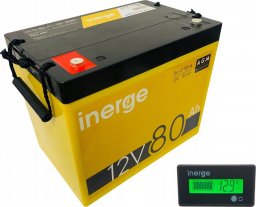 Inerge Akumulator AGM 12V 80Ah INERGE + tester LCD