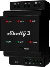 Shelly Pro 3 - przekaźnik, czarny (M0000073)