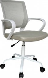 Krzesło biurowe Fabryka Mebli Akord Fotel dziecięcy FD-6 materiałowy - Biały-Szary