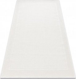  Dywany Łuszczów Dywan TIMO 5979 SZNURKOWY SIZAL outdoor ramka biały, 60x100 cm