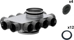 SpiroFlex Skrzynka rozdzielcza przelotowa 12-8x75/200 izolowana VENT CLEAR zestaw Spiroflex SX-WS12X75/200SRPZ