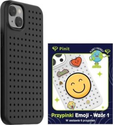 Pinit Zestaw Etui Pinit Dynamic + Emoji Pin iPhone 14 Plus 6.7" czarny/black wzór 1