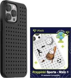 Pinit Zestaw Etui Pinit Dynamic + Sports Pin iPhone 14 Pro Max 6.7" czarny/black wzór 1