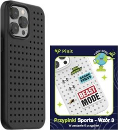 Pinit Zestaw Etui Pinit Dynamic + Sports Pin iPhone 14 Pro Max 6.7" czarny/black wzór 3