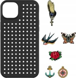 Pinit Zestaw Etui Pinit Dynamic + Tattoo Pin iPhone 14 Pro 6.1" czarny/black wzór 2
