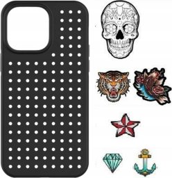 Pinit Zestaw Etui Pinit Dynamic + Tattoo Pin iPhone 14 Pro Max 6.7" czarny/black wzór 3