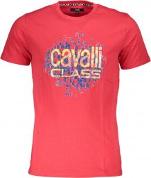  Cavalli Class CAVALLI CLASS T-SHIRT Z KRÓTKIM RĘKAWEM MĘSKI CZERWONY 2XL