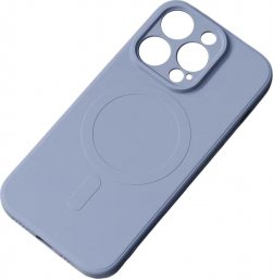  Hurtel Silikonowe magnetyczne etui iPhone 13 Pro Max Silicone Case Magsafe - szaroniebieskie