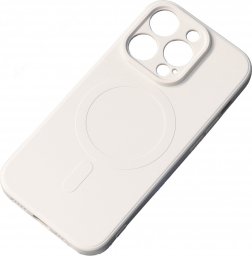  Hurtel Silikonowe magnetyczne etui iPhone 13 Pro Silicone Case Magsafe - beżowe